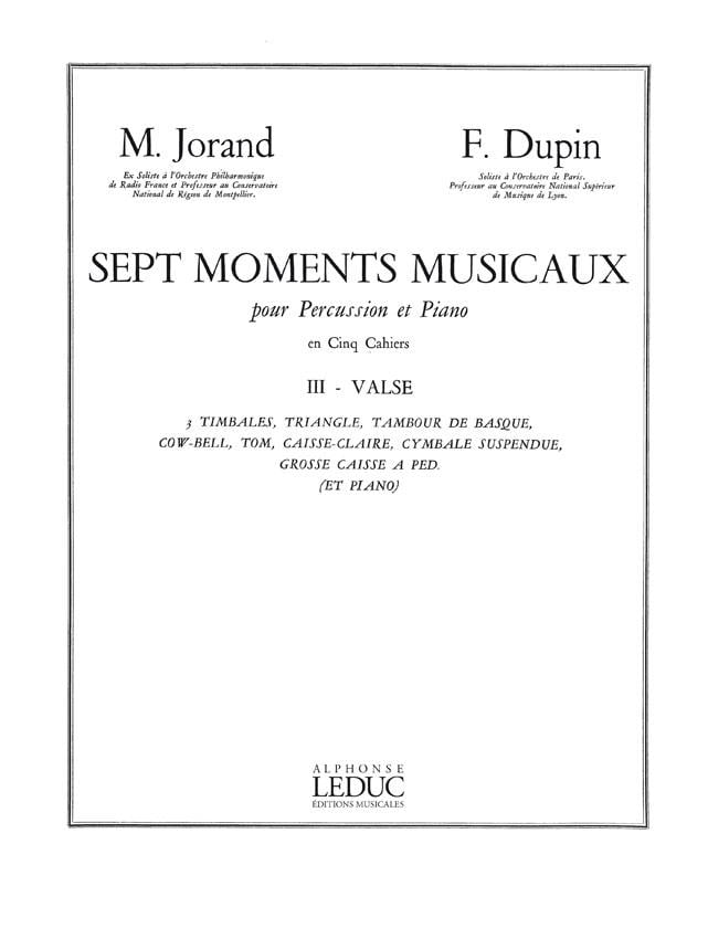 7 Moments musicaux Vol.3 - Solitude
