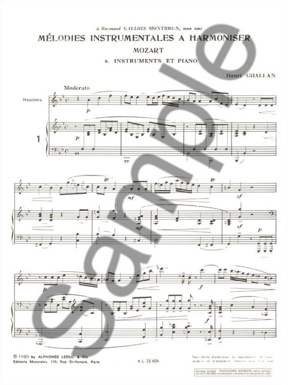 Melodies Instrumentales a Harmoniser Vol. 06