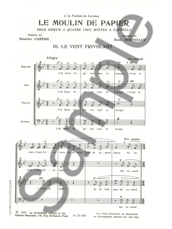 Le Moulin de Papier No.3 - Lamento dun Trenu