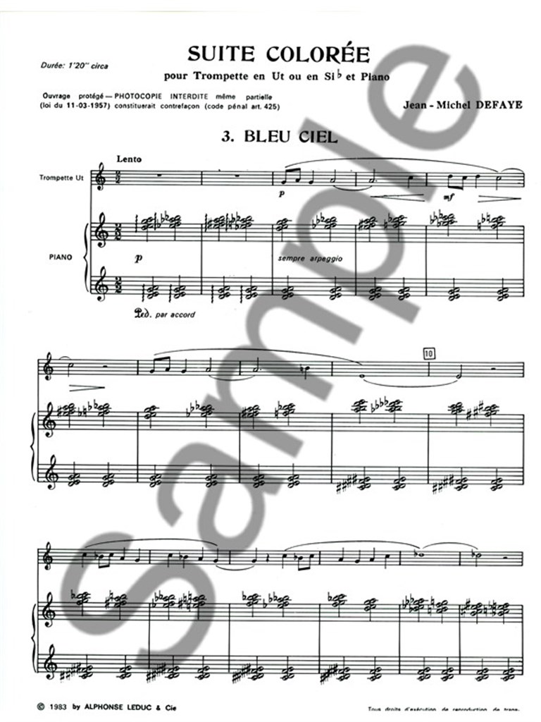 Suite coloree No.3: Bleu Ciel