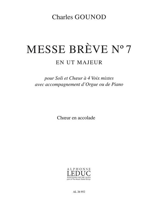 Gounod Charles Messe Breve No 7 Soprano Part