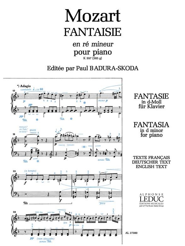Fantaisie En Re Mineur -K397