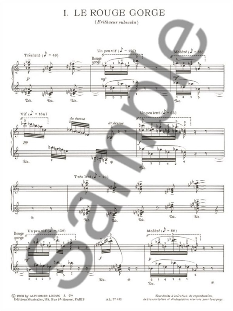 Small Sketches of Birds for Piano