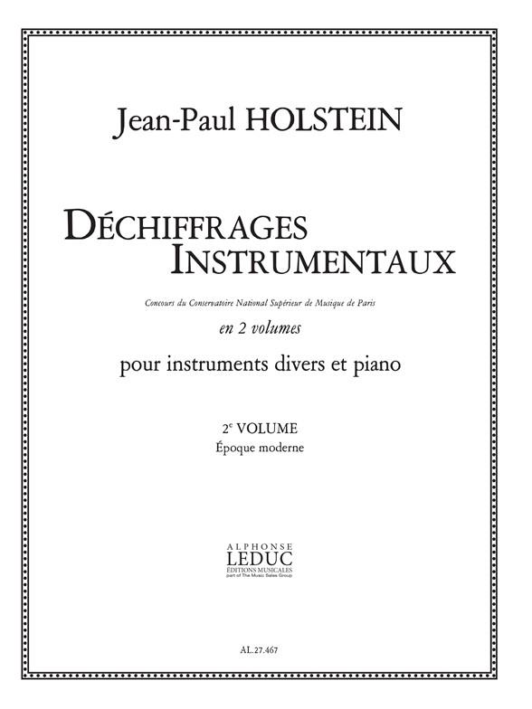 Dechiffrages Instrumentaux Volume 2 Epoque Moderne