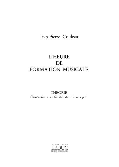Heure De Formation Musicale Elementaire 2