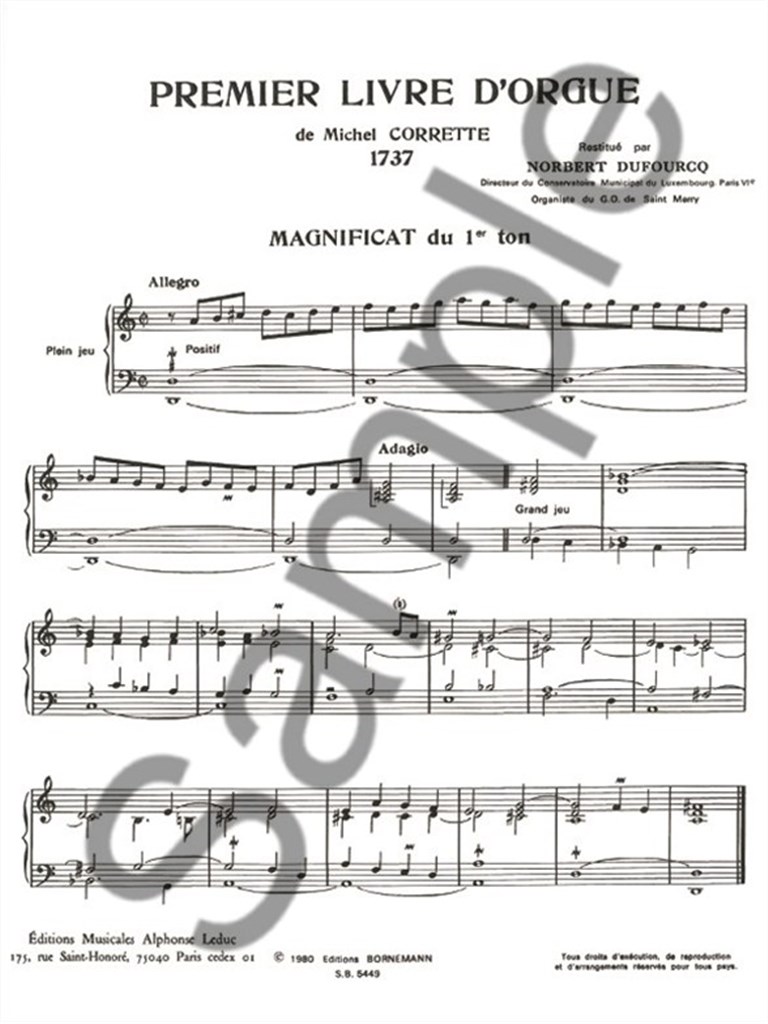 Livre D'Orgue N01