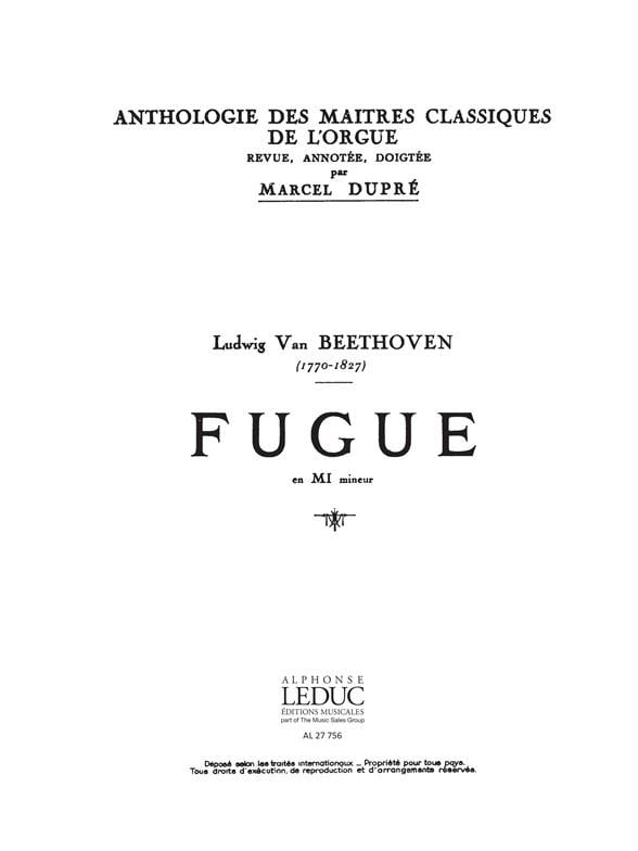 Fugue En Mi Mineur