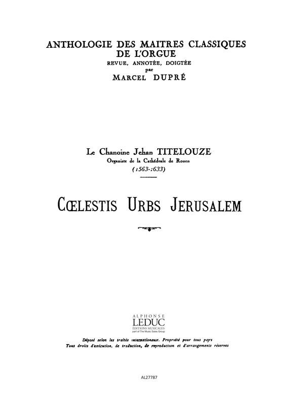 Coelestis Urbs Jerusalem
