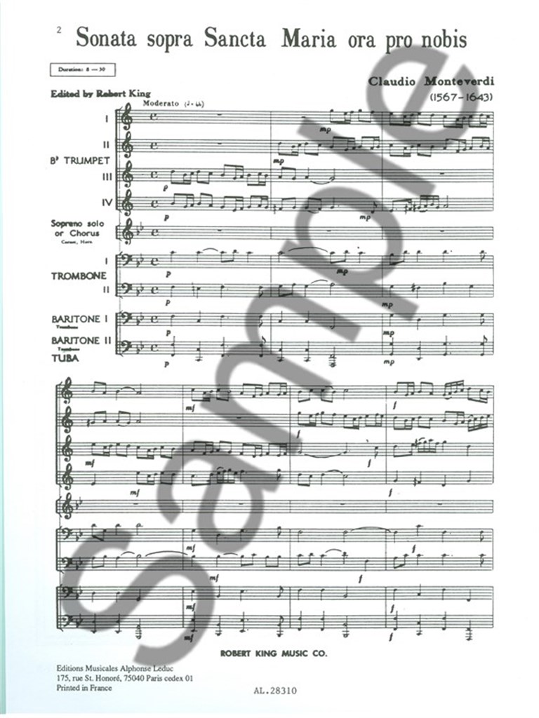 Sonata Sopra Sancta Maria