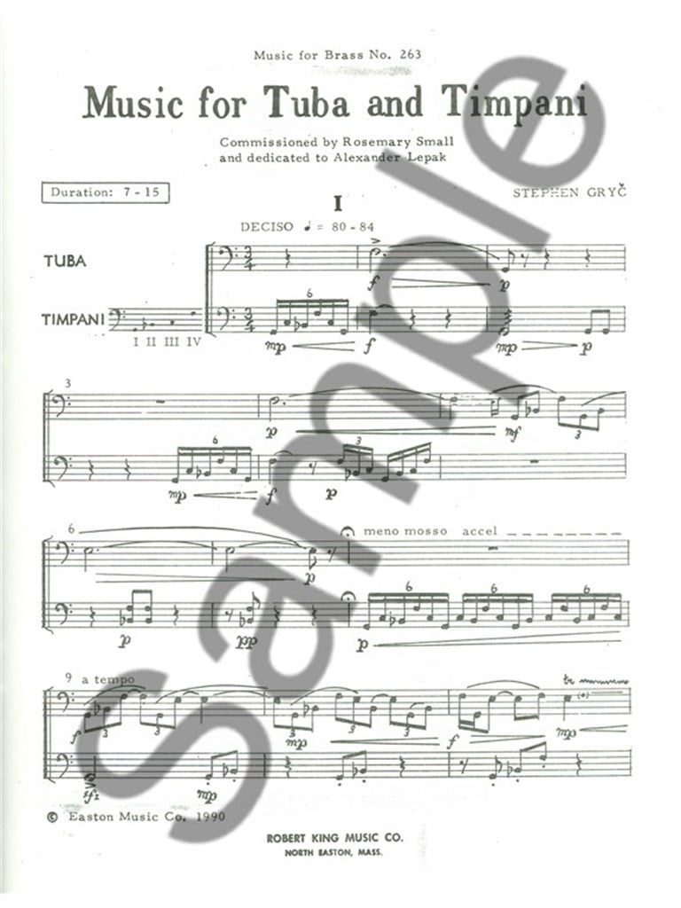 Stephen Gryc: Music for Tuba & Timpani