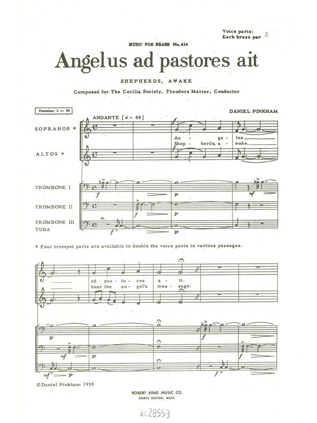 Angelus Ad Pastores Ait