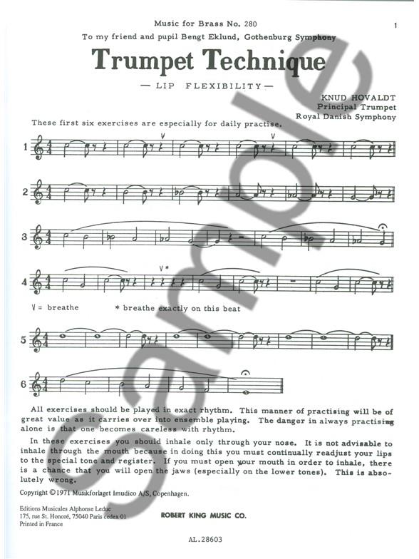 Trumpet Technique Lip Flexibilit