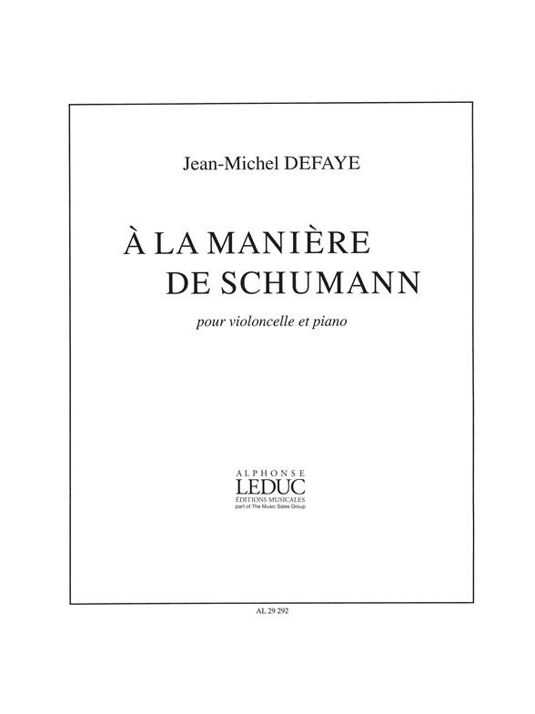 A La Maniere De Schumann