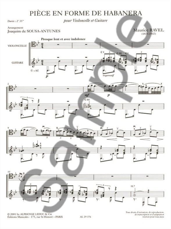 Piece En Forme De Habanera Vc/Gtr