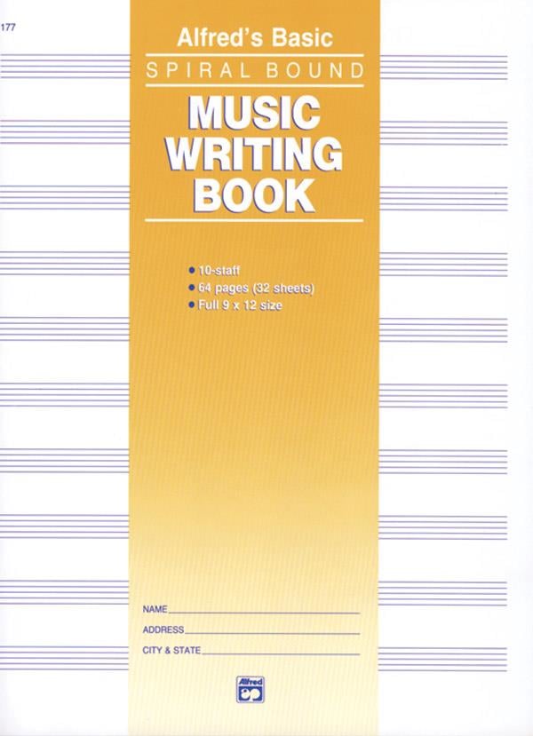 Music Writing Book (9 x 12), 10-Stave