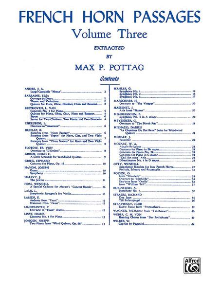 French Horn Passages, Volume III