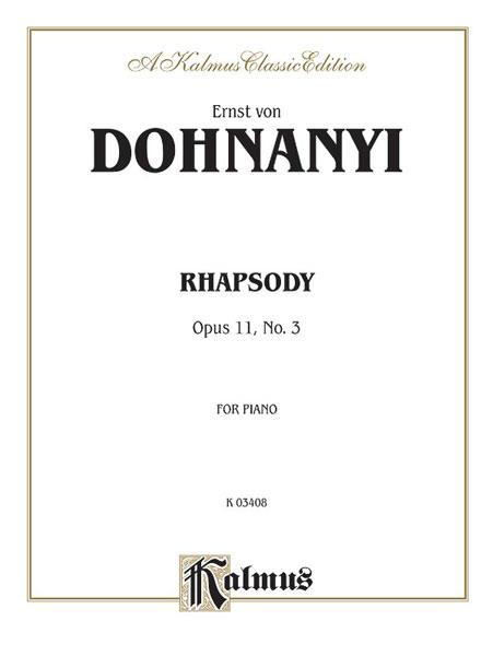 Rhapsody, Op. 11, No. 3