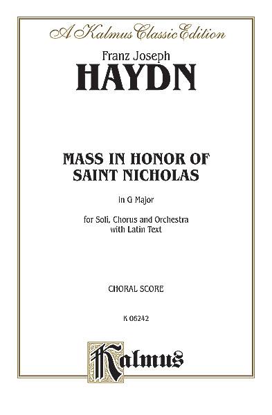 Mass in Honor of Saint Nicholas, in G Major