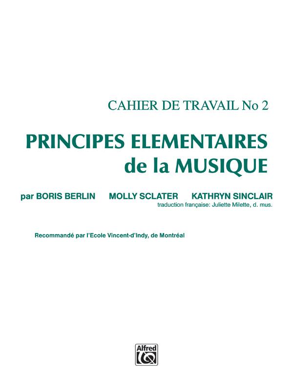 Principes Elementaires de la Musique Volume 2
