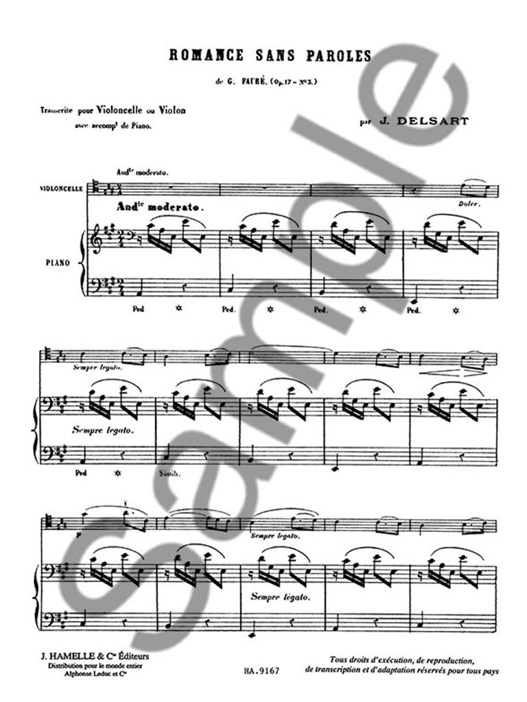 Romance sans Paroles Op.17 No.3 (Violin and Piano)
