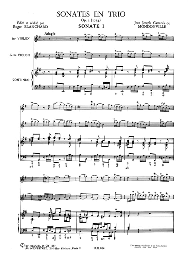 Sonates En Trio Op2
