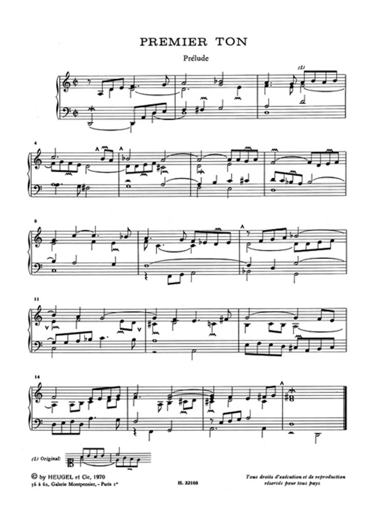 Pieces d'Orgue sur les huit Tons Vol.1