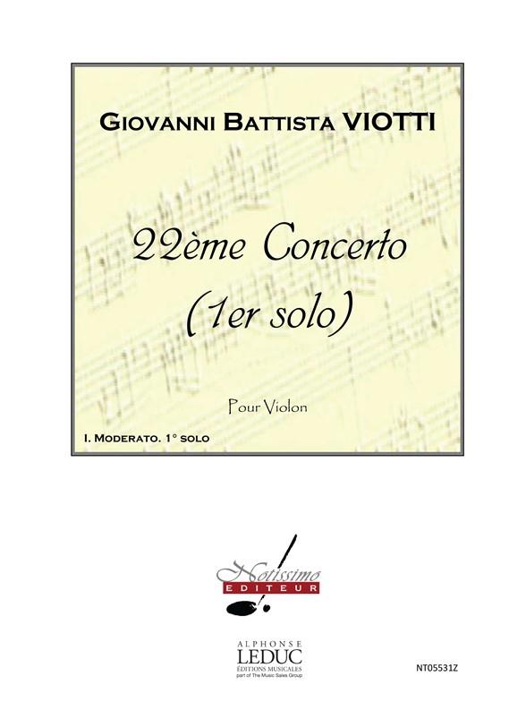 Concerto No 22 Solo No 1 Moderato