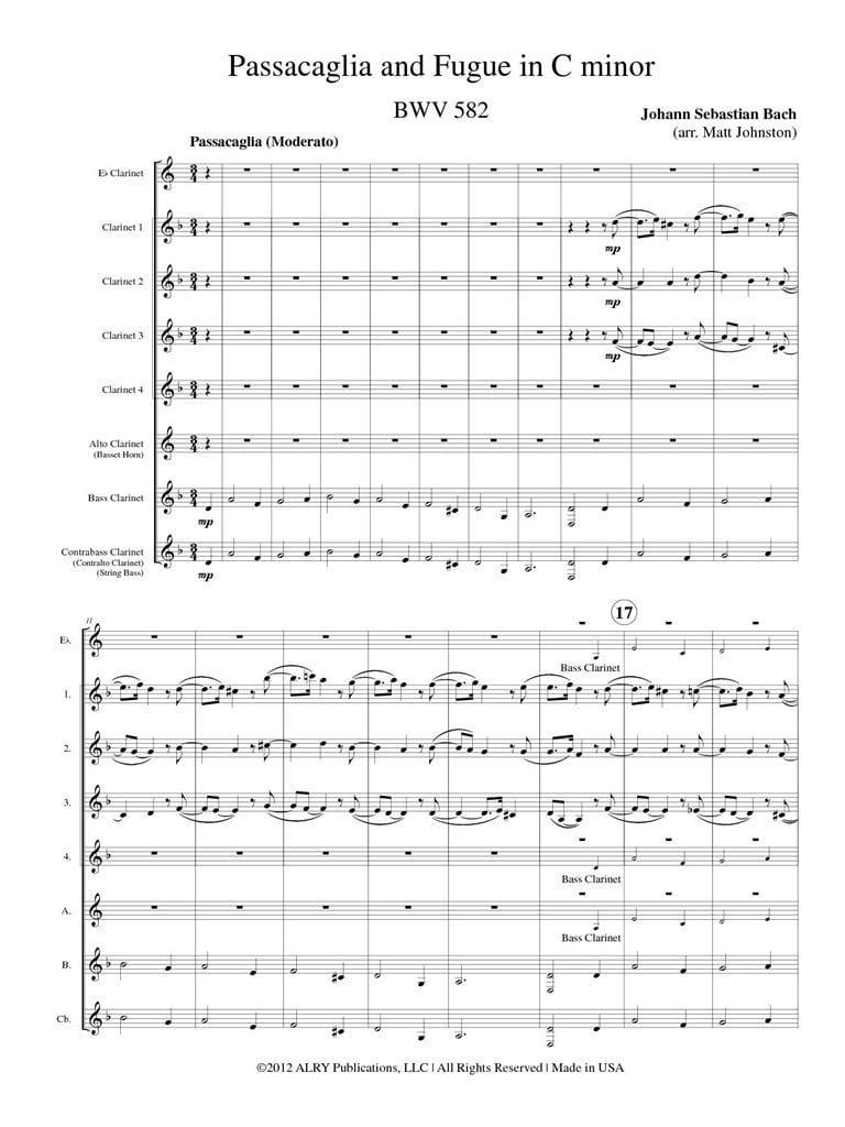 Passacaglia and Fugue In C Minor