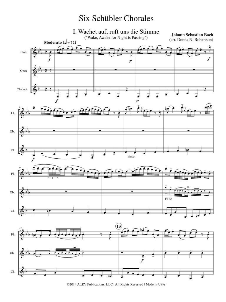 Six Schubler Chorales