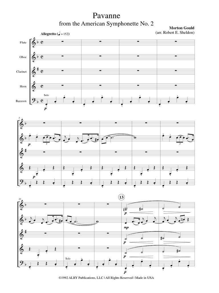 Pavanne From American Symphonette No. 2