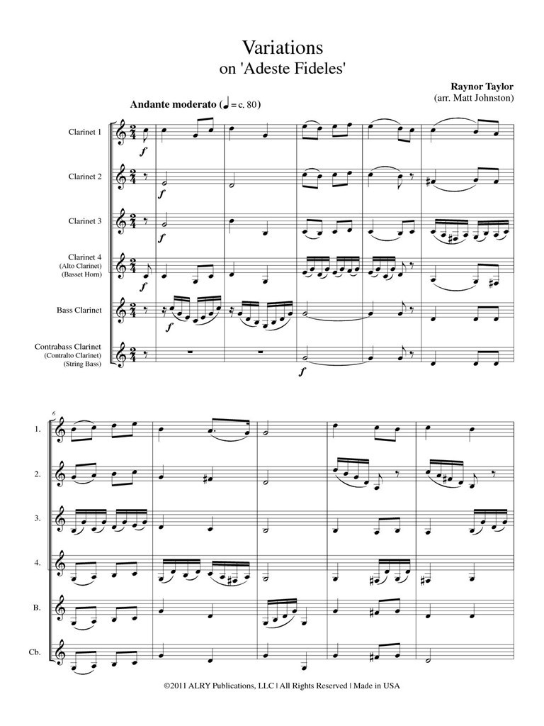 Variations On Adeste Fideles