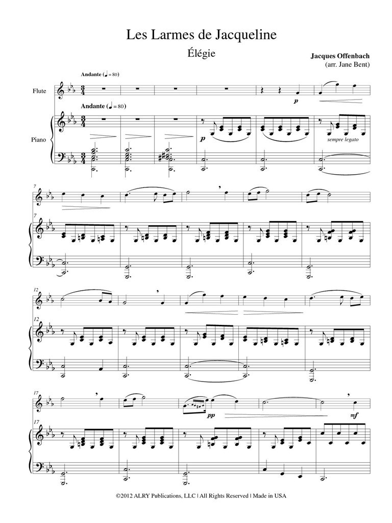 Les Larmes De Jacqueline - Elégie