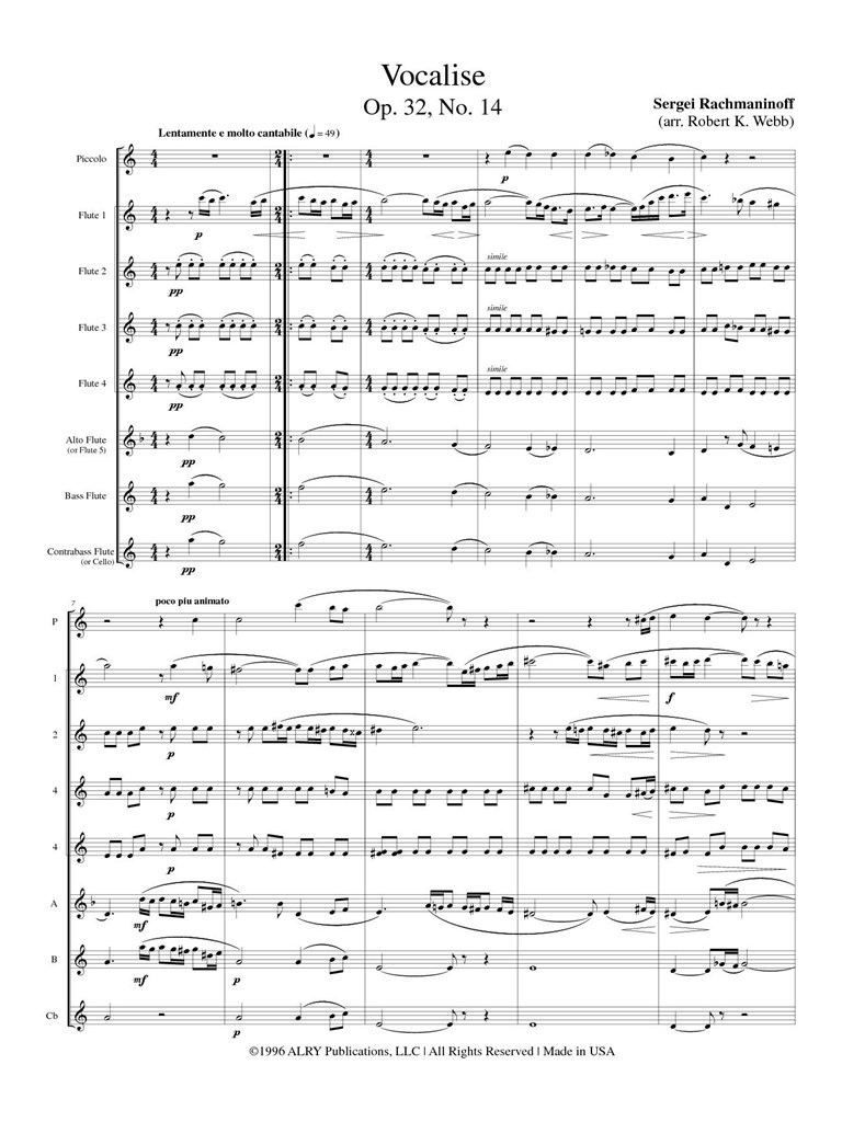 Vocalise op. 34 No. 14