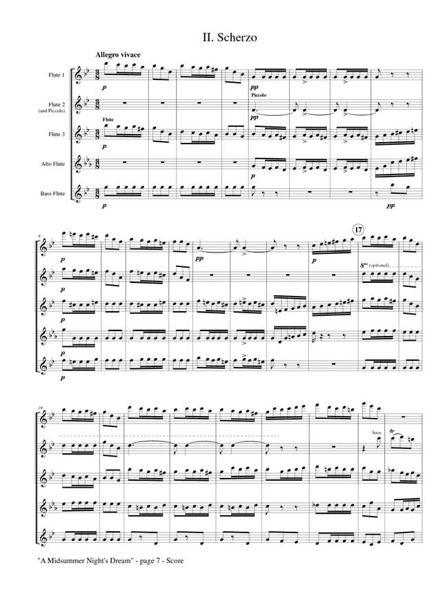 Midsummer NightS Dream For Flute Quintet