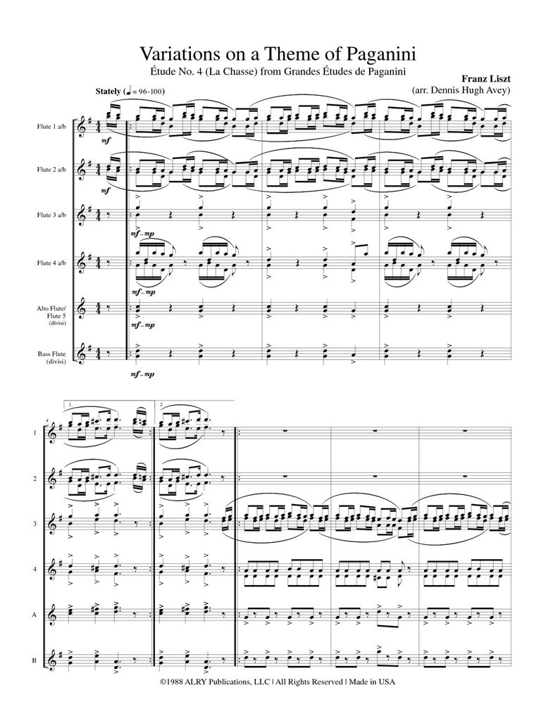 Variations On A Theme Of Paganini