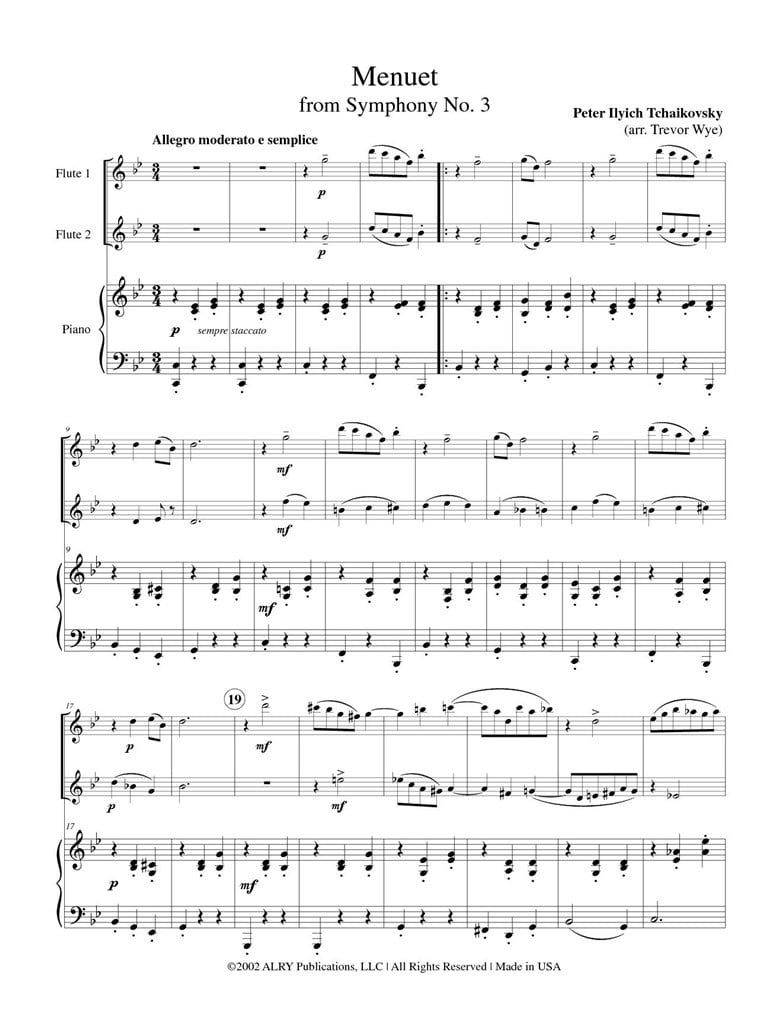 Menuet From TchaikovskyS Symphony No. 3