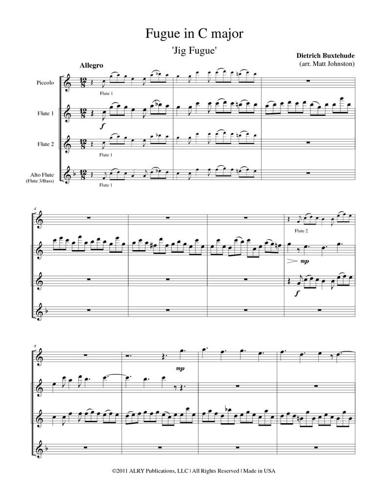 Fugue In C Major Jig Fugue