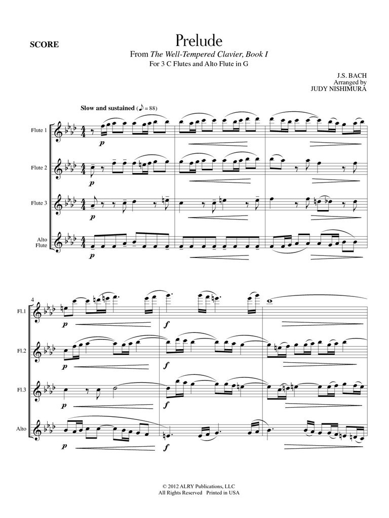Prelude From The Well-Tempered Clavier, Book I