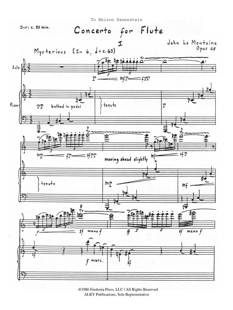 Flute Concerto (Piano Reduction)