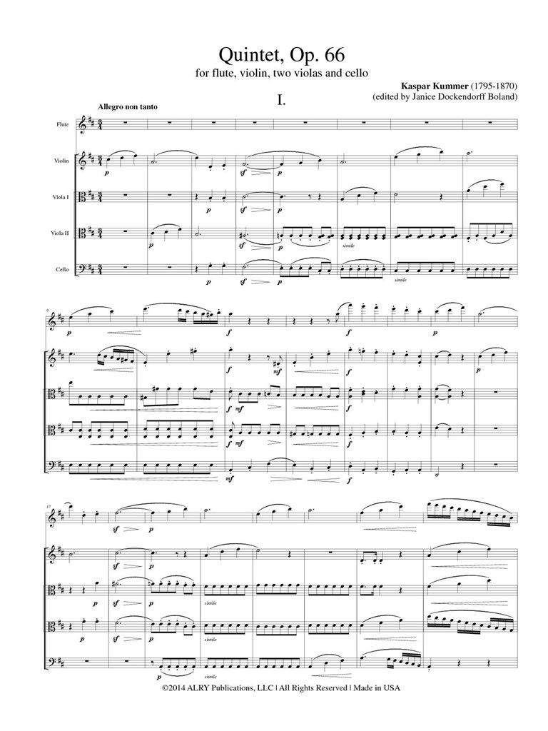 Flute Quintet, Op. 66