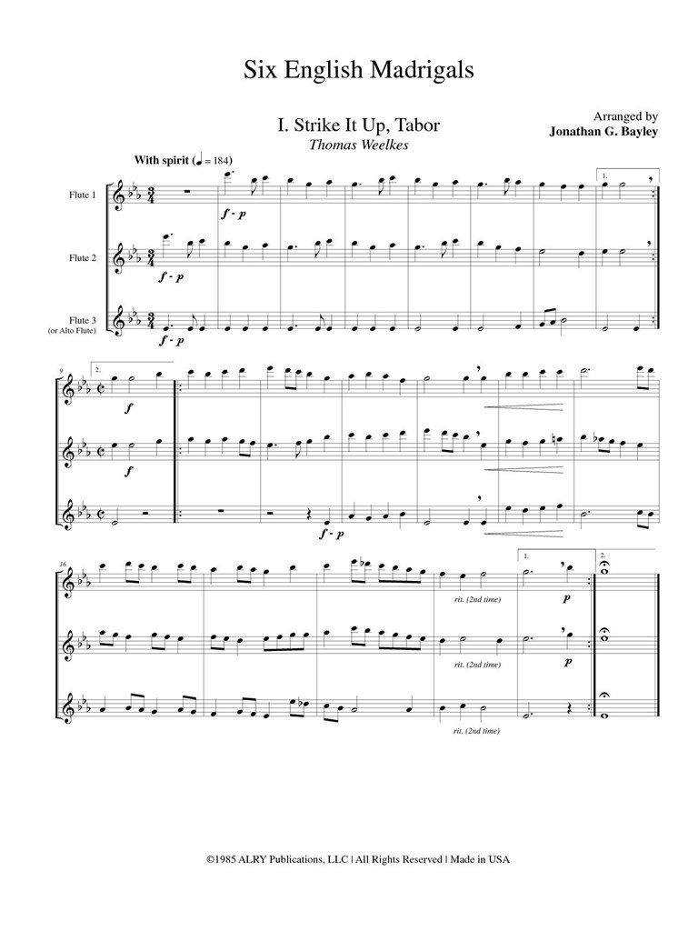 Six English Madrigals