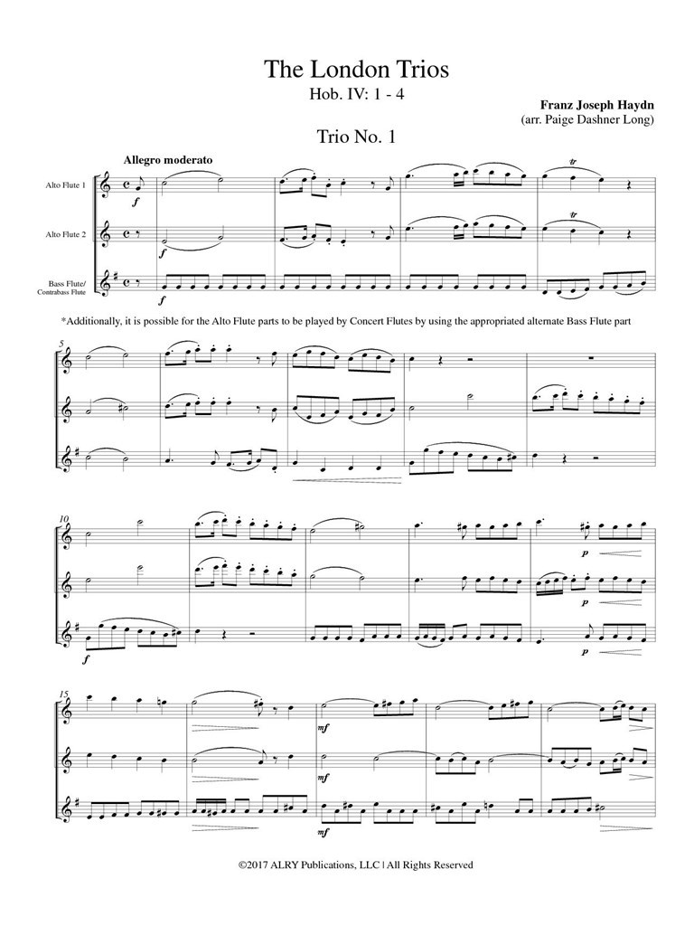The London Trios for Flute Trio