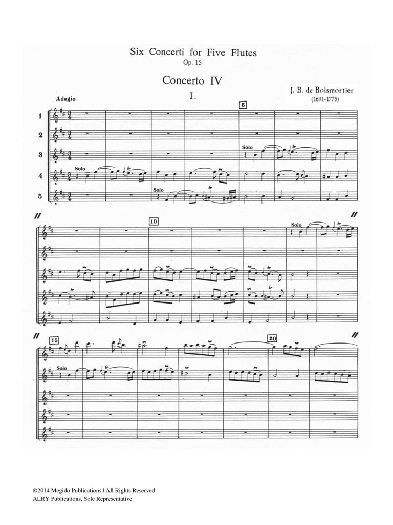 Six Concerti For Flute Flutes, Op. 15, Volume II