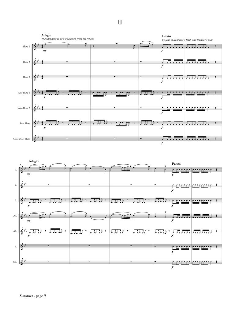Summer from The Four Seasons for Flute Orchestra