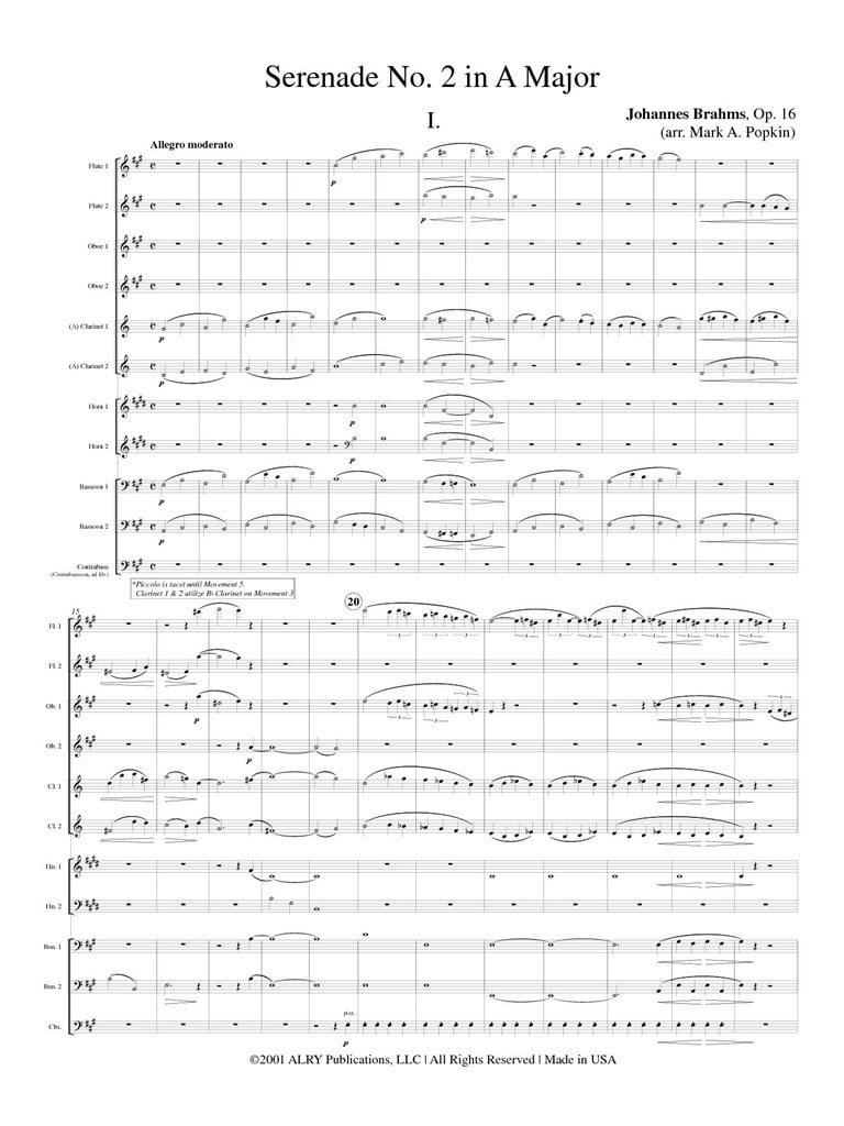 Serenade No. 2 In A Major, Op. 16