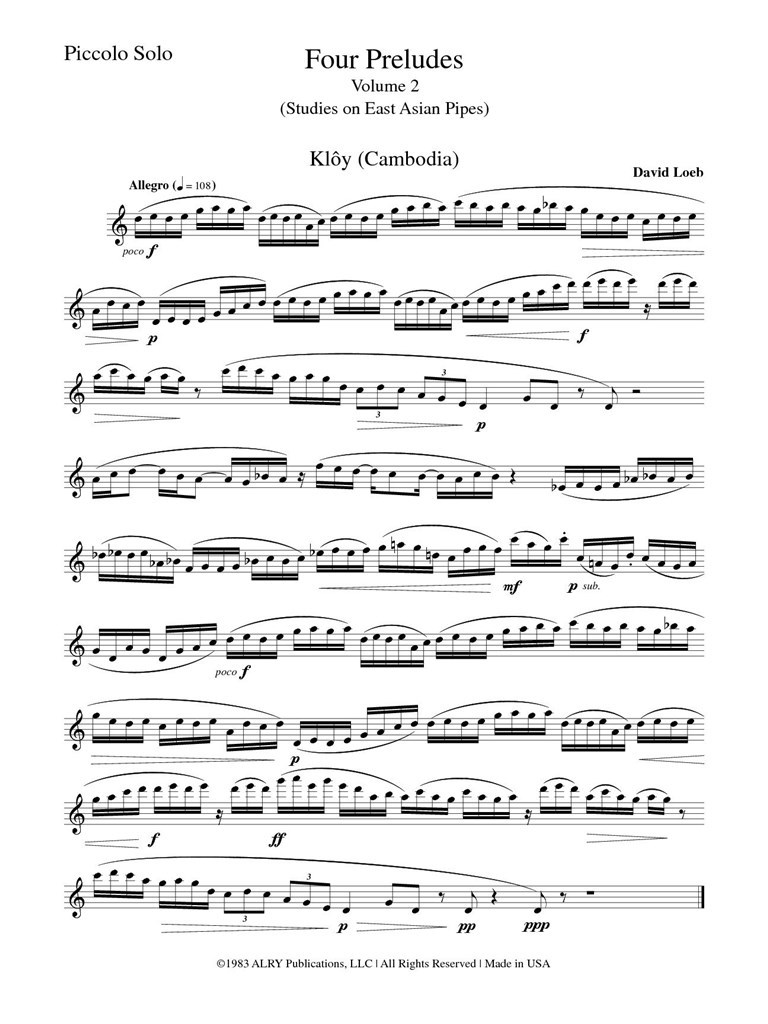 Four Preludes, Vol. II