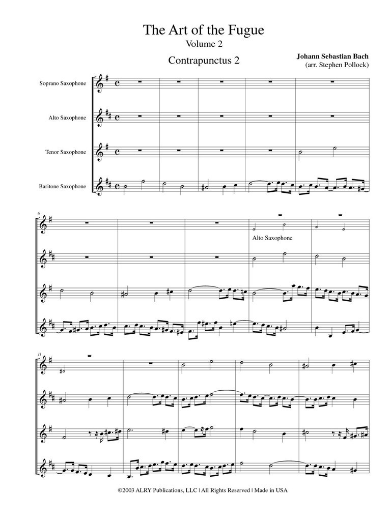 The Art Of The Fugue, Volume 2