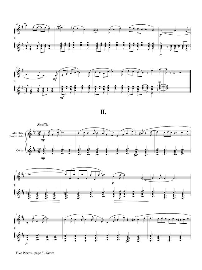 Five Pieces For Alto Flute and Guitar