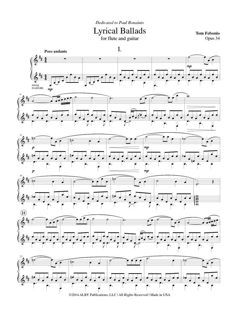 Lyrical Ballads For Flute and Guitar
