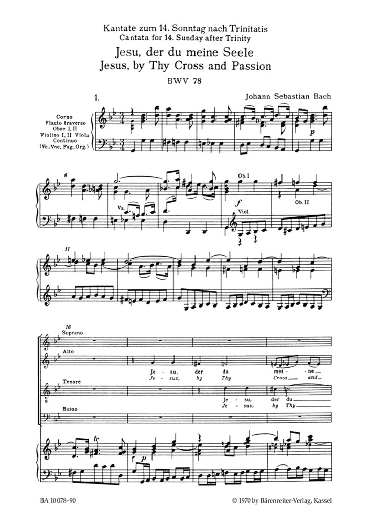 Kantate 078 Jesu Der Du Meineseele